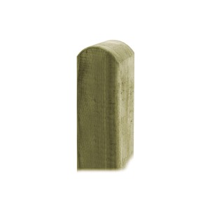Vierkant-Zaunpfahl mit Rundkopf druckimprägniert 9 cm x 9 cm x 110 cm