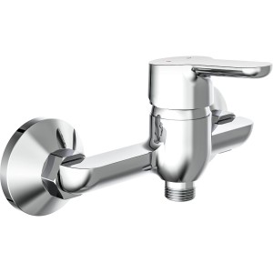 Schütte Duscharmatur Vico Chrom, Einhebelmischer für die Dusche mit glänzender Oberfläche.