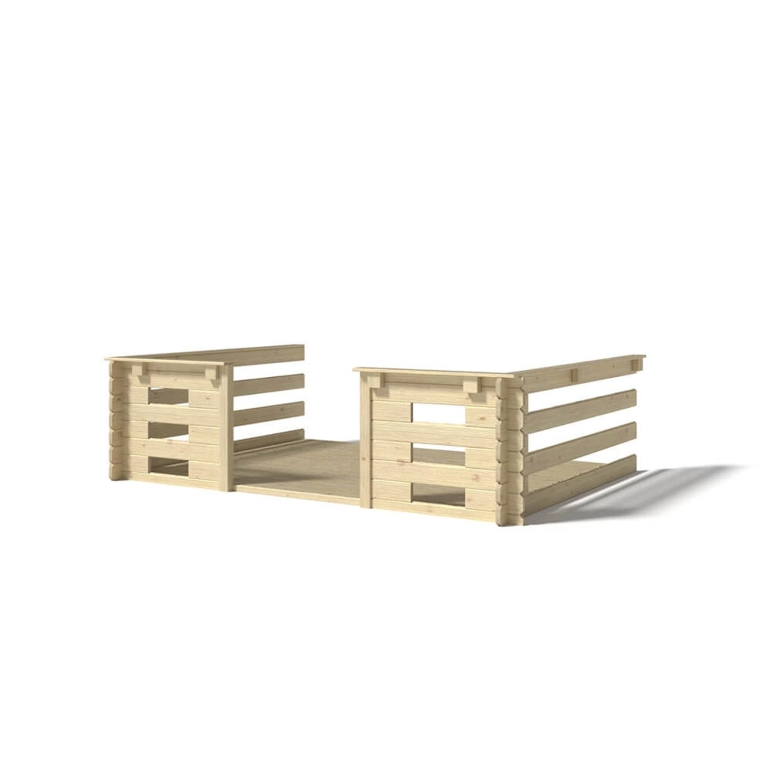 Altanka Veranda zum Gartenhaus 3x2 m   Farbe Holz   DOM142 günstig online kaufen
