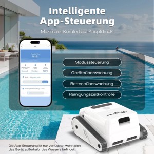 EVERCROSS BOT U8 Poolroboter Boden und Wand mit APP Weiß