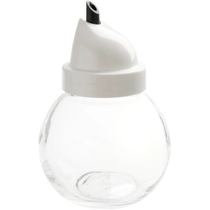 Fackelmann Allesgießer Kugelglas, 160 ml, mit weißem Ausgießer. Küchenhelfer für Zucker.