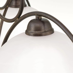 Orion Leuchten Hängeleuchte ⌀ 80cm 3 x E27 Alabaster Braun