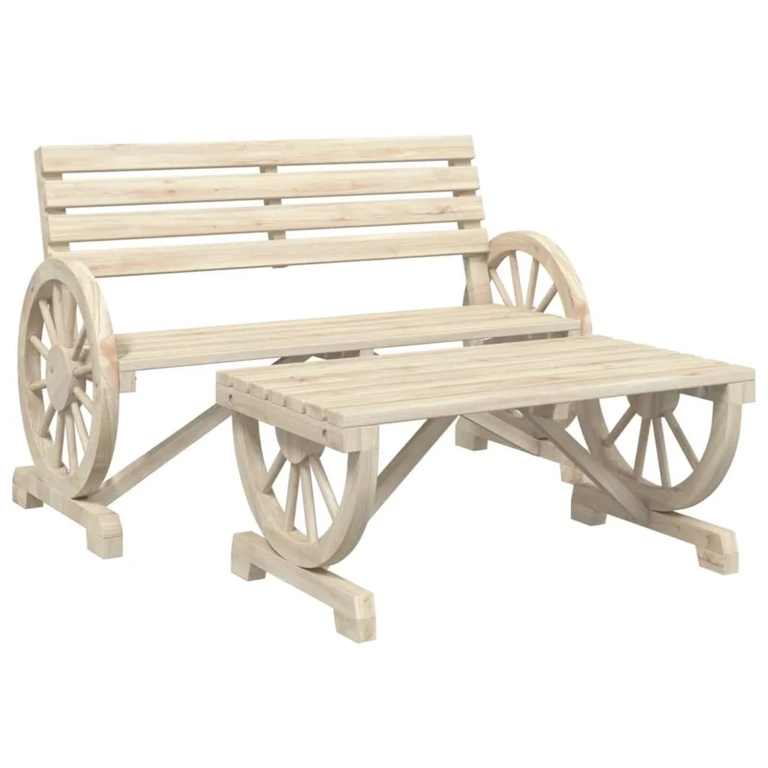 vidaXL 2-Tlg Garten-Lounge-Set Massivholz Tanne 365105