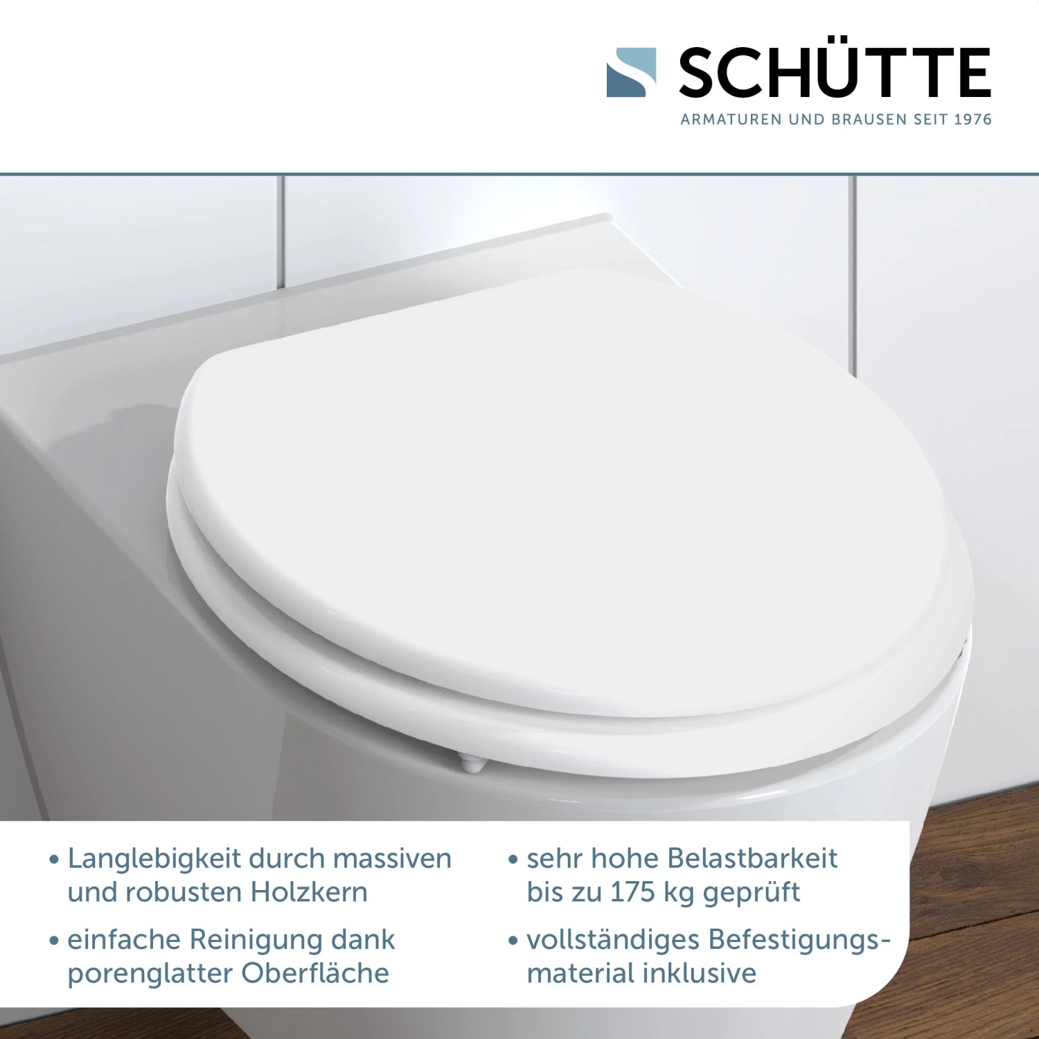 Schütte Toilettensitz Holz weiß kaufen bei OBI