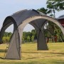 DELUKE Pavillon ZAGREB Grau Polyester Campingpavillon Festivalpavillon Gartenpavillon_2