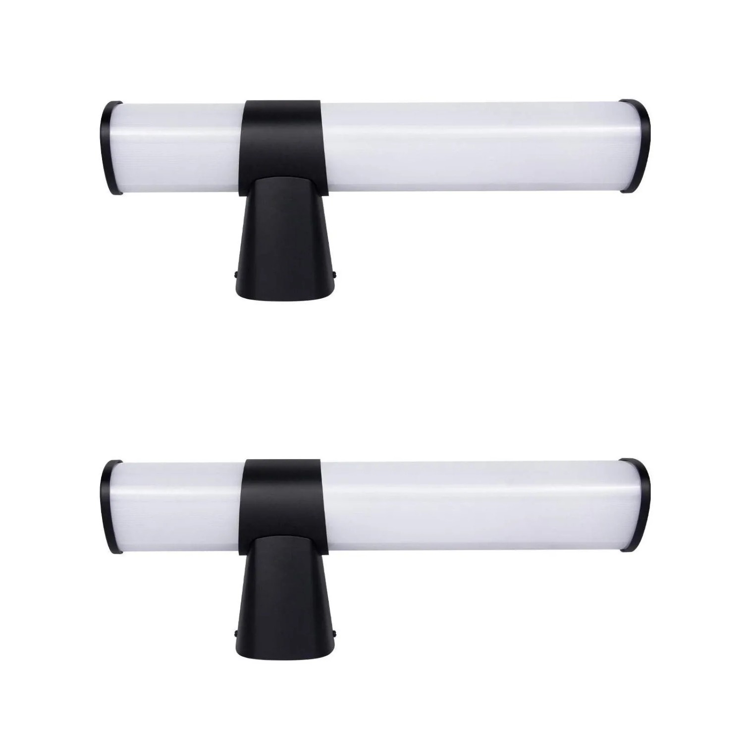 NETTLIFE 2er Set Wandleuchte aus Kunststoff Schwarz