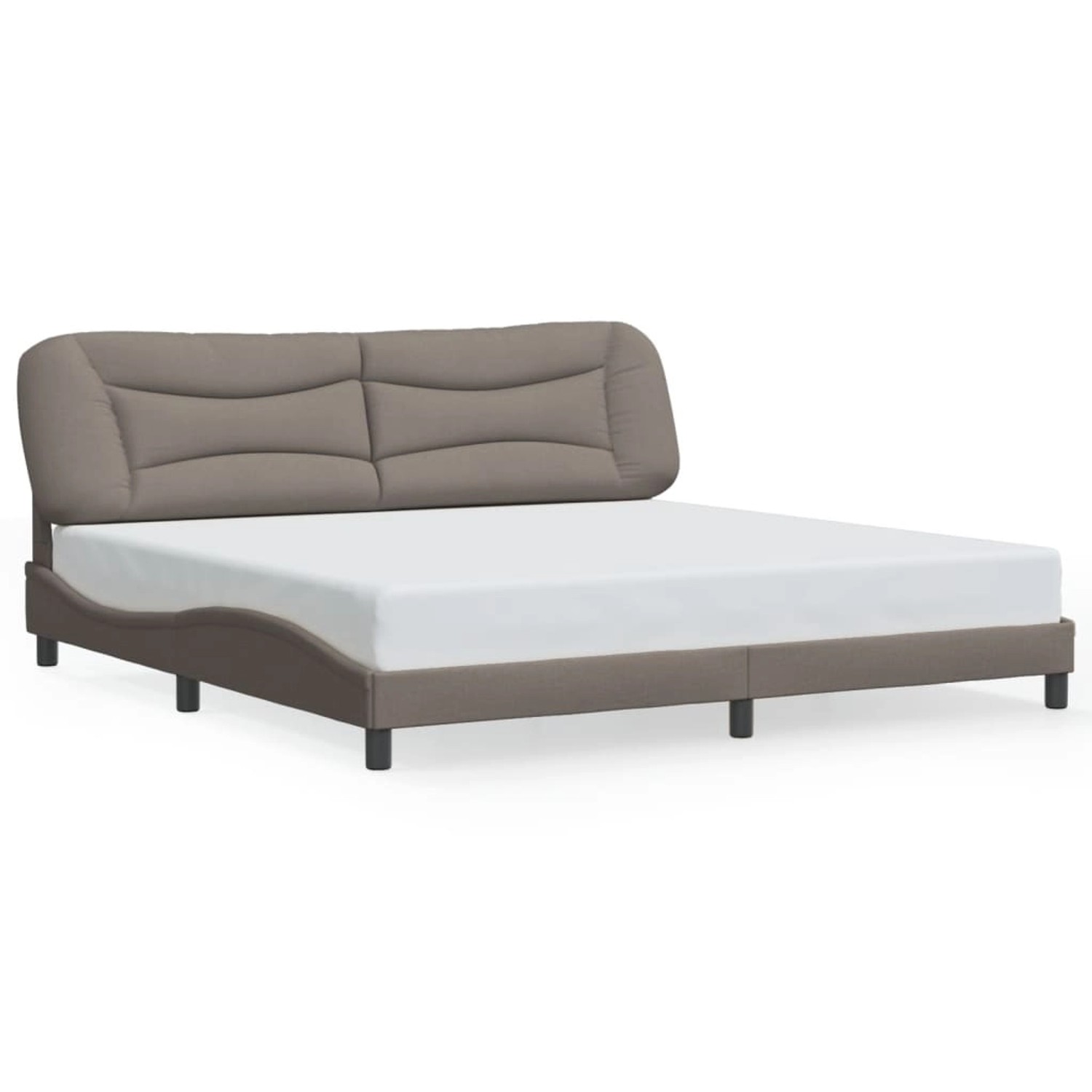 vidaXL Bettgestell ohne Matratze Hvar Taupe 200x200 cm Stoff 3207797 günstig online kaufen