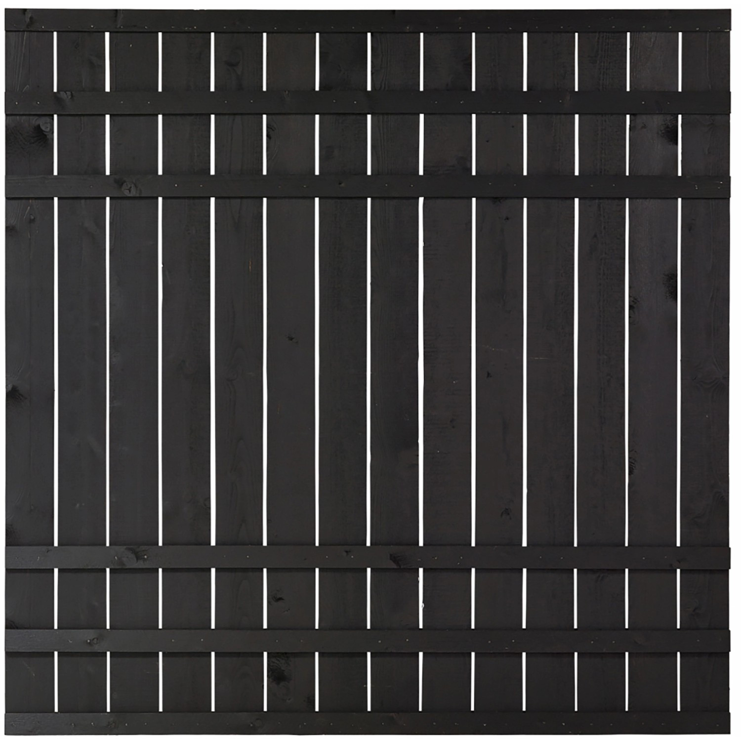 Sichtschutzzaun Rustik Nadelholz Schwarz 180 cm x 180 cm günstig online kaufen