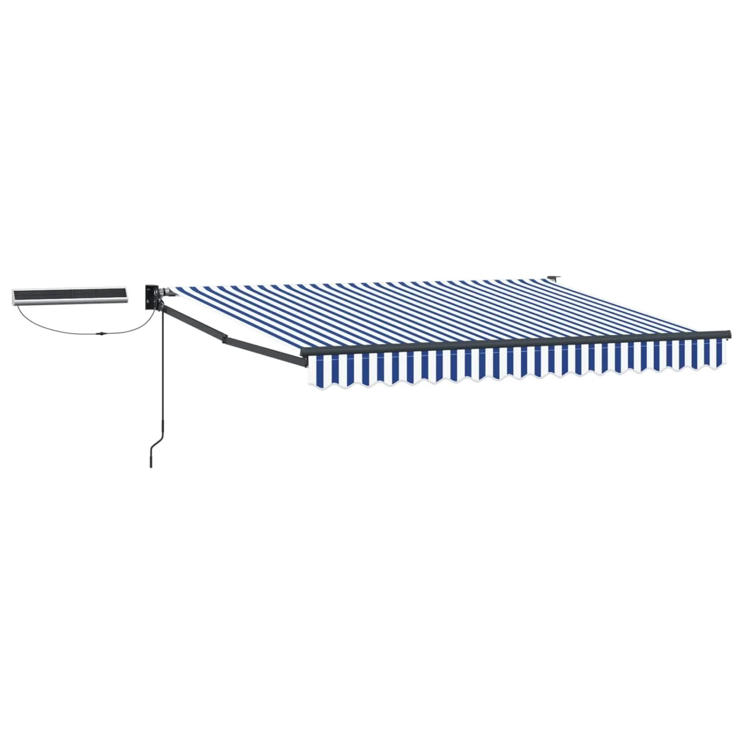 vidaXL Elektrische Ausziehbare Markise Blau und Weiß 3,5 x 2,5 m 3420120