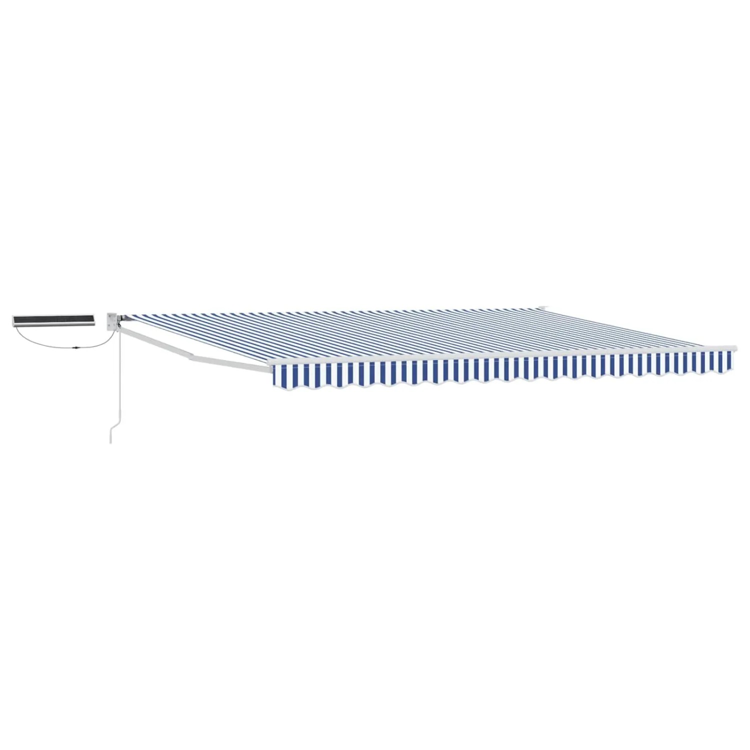 vidaXL Elektrische Ausziehbare Markise Blau und Weiß 5 x 3 m 3420006