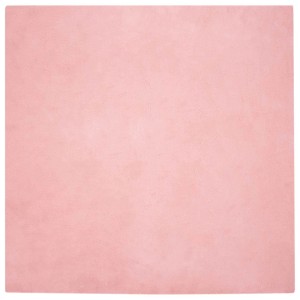 vidaXL Kunstfell Hasen Teppich Olite Rosa 120 x 120 cm Polyester 42021707