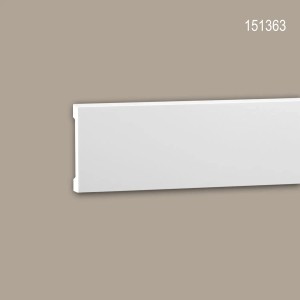 PROFHOME Wand- und Friesleiste, 24 m Set, weiße Zierleiste aus Polyurethan.