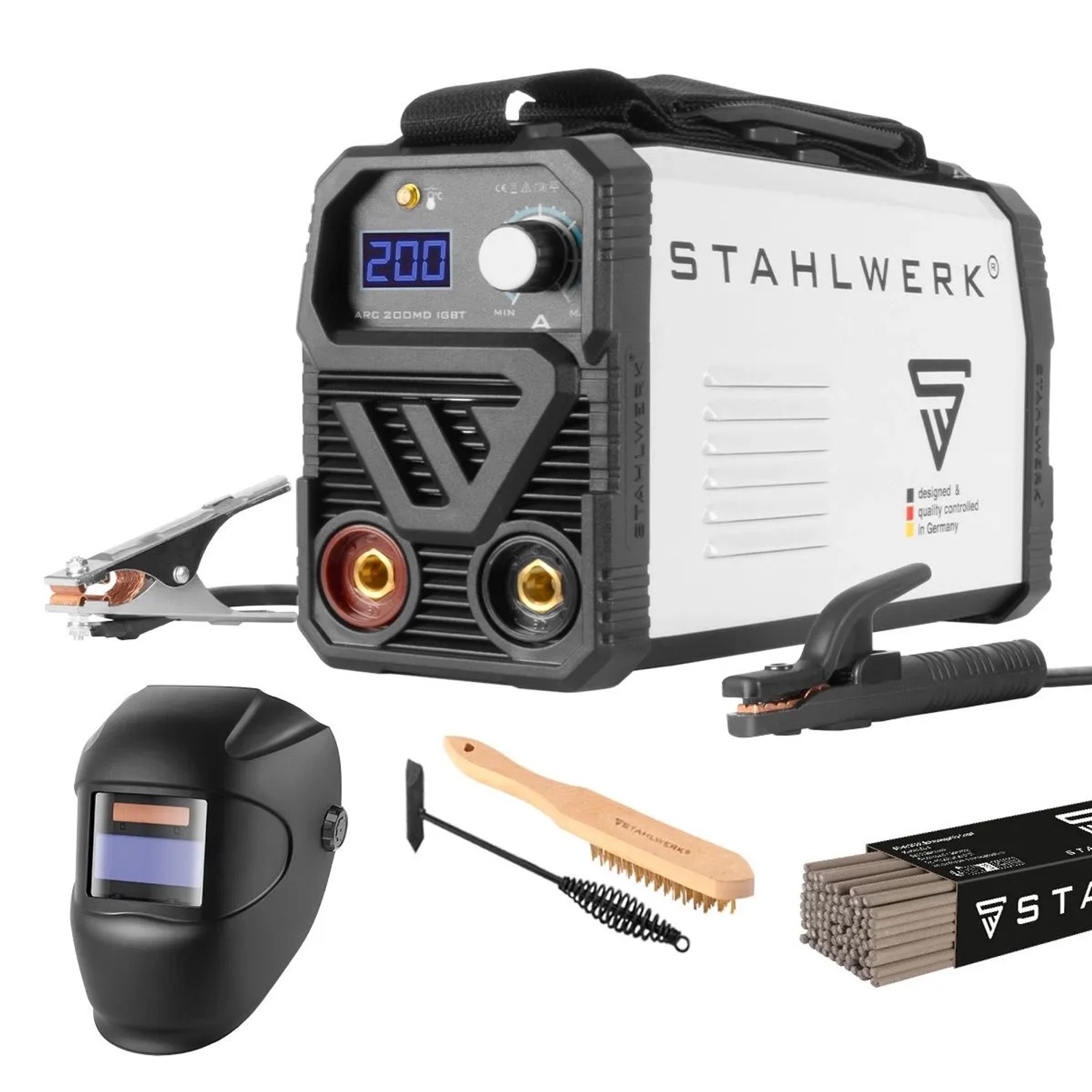 STAHLWERK Schweißgerät ARC 200 MD DC Vollausstattung