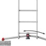 Hailo Alu-Kombileiter S100 Profi Lot mit Nivellierungssystem für unebene Flächen.