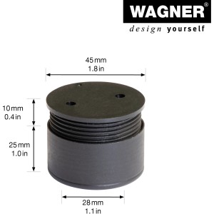 Wagner Justus Lounge Möbelfuß, 4er Set, höhenverstellbar, QuickClick System.