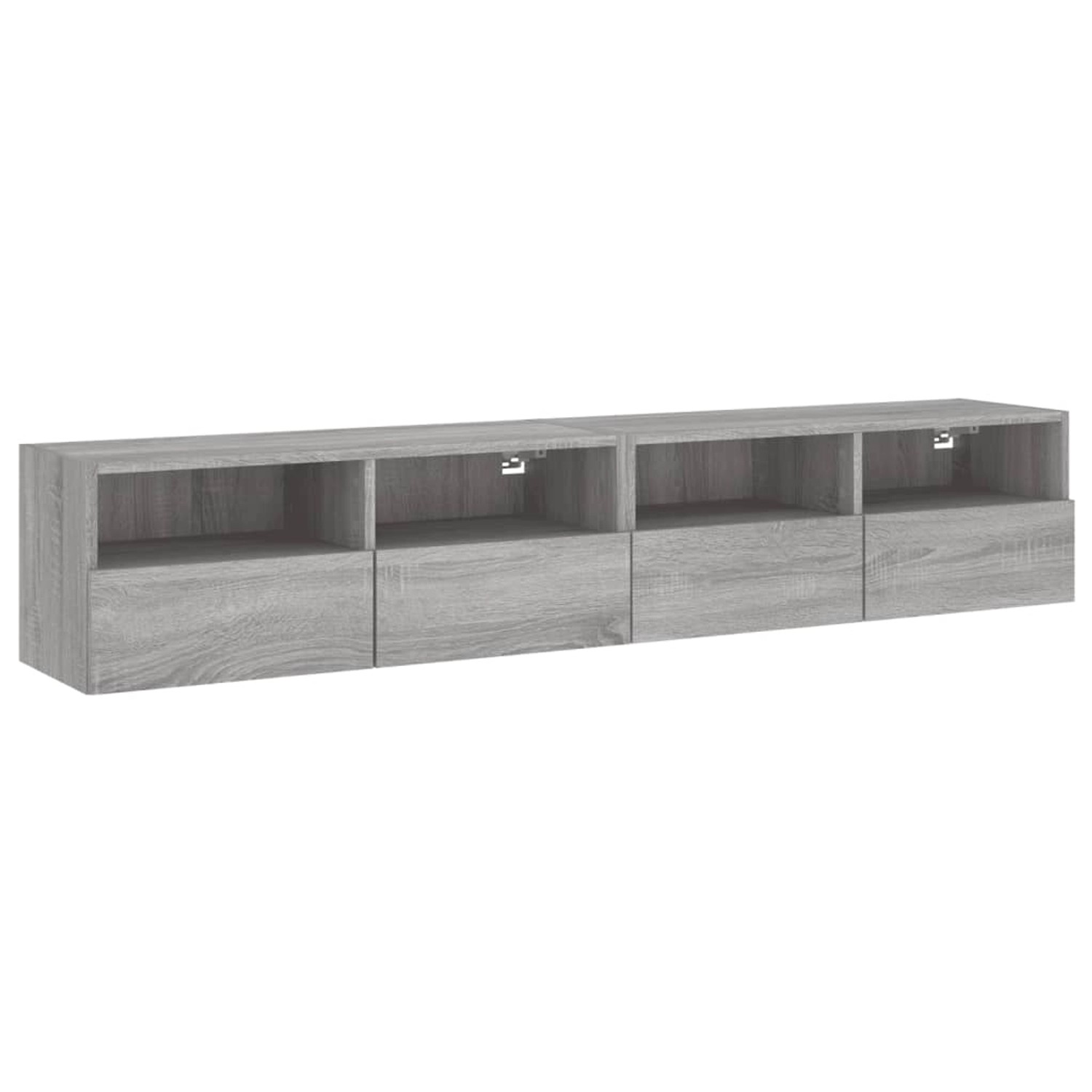 vidaXL TV-Wandschränke 2 Stk Grau Sonoma 80x30x30 cm Holzwerkstoff 836879 günstig online kaufen