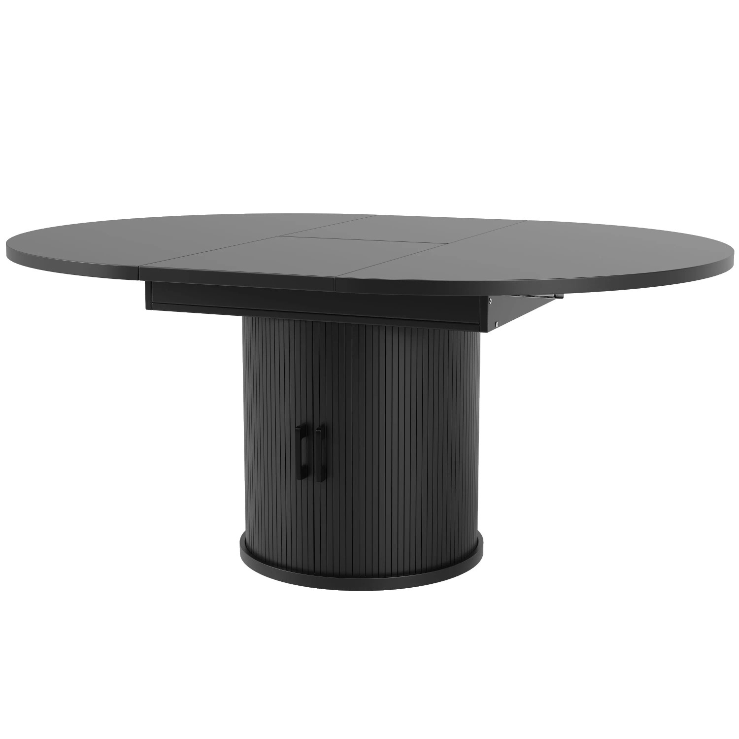 Okwish Esstisch Ausziehbar Esszimmertisch Küchentisch 118 × 118 Cm Schwarz