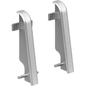 Living by Haro Zwischenstücke, 2er-Pack, silberfarben, für Laminat- und Parkett-Sockelleisten.