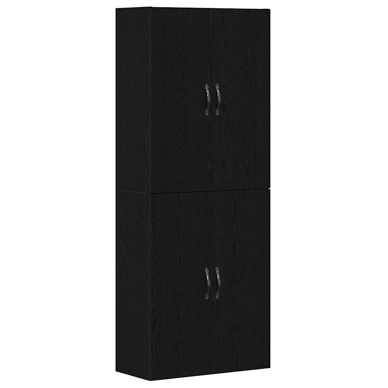 vidaXL Wandschrank 2 Stk Schwarz Eichen-Optik 69,5 x 34 x 90 cm 3333101 günstig online kaufen