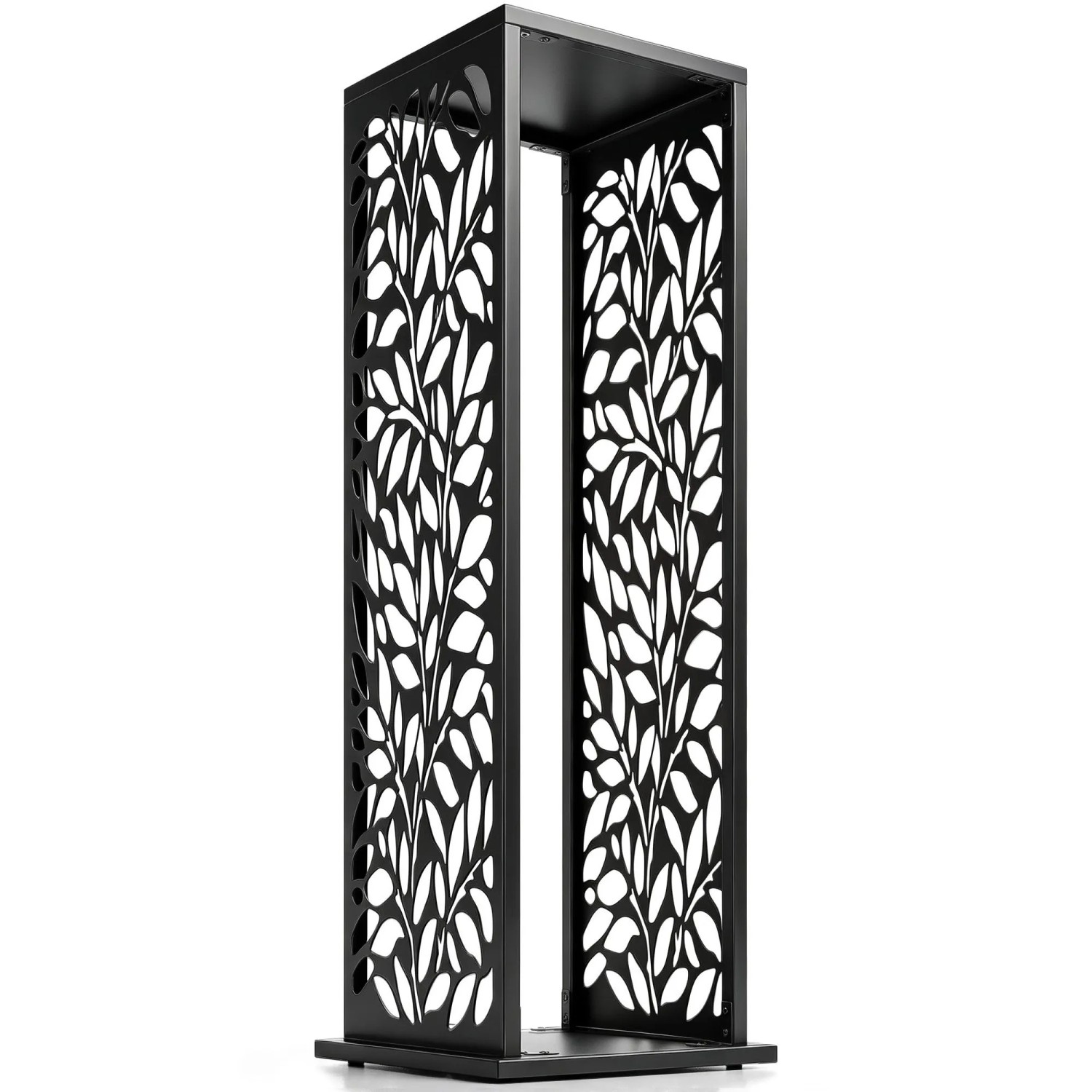 Outsunny Brennholzregal Verzinkter Stahl 38L x 38B x 112H cm Schwarz