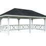 Palmako Pavillon Bianca Set 107, 588x300 cm, weiß lackiert, mit Geländer. Weekendhaus aus Fichtenholz.
