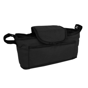 Schwarze Monstershop Haustierwagen Fronttasche aus wasserdichtem Oxford-Gewebe mit Fächern.