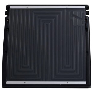 vidaXL Pool-Solarkollektor 75x75 cm, schwarzes PE mit Aluminiumrahmen für Pooltechnik.