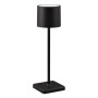 Schwarze Reality LED-Tischleuchte Fernandez, Akku-Tischlampe mit Touch-Schalter, Ø 10,5 cm.