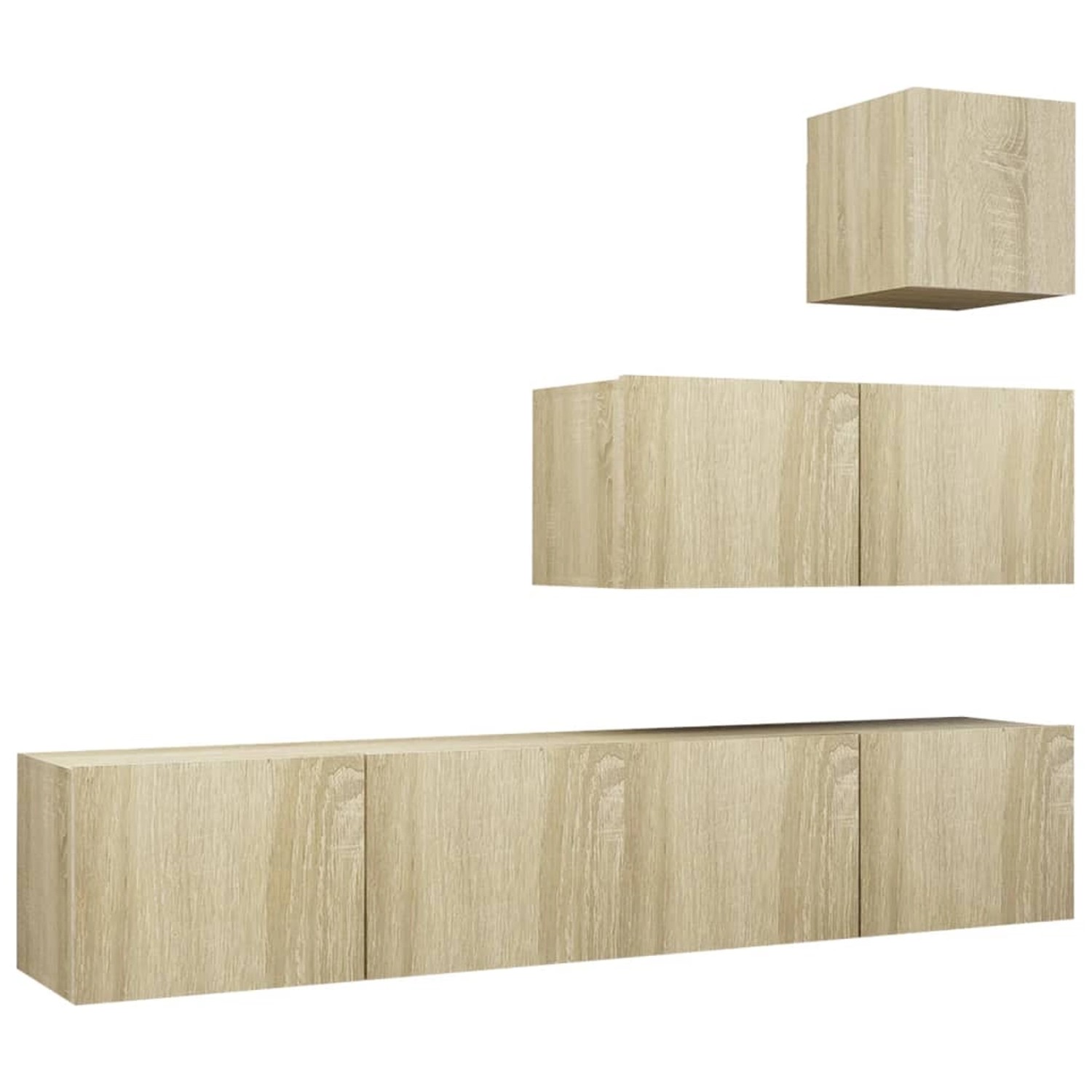 VidaXL 4-tlg. TV-Schrank-Set Sonoma-Eiche Holzwerkstoff 8