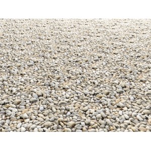 Heller Quarzkies 8-16 mm als Zierkies für Gartenwege und Dekoration.