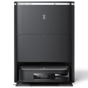 ECOVACS DEEBOT X2 OMNI Saug- und Wischroboter mit Reinigungsstation im eckigen Design.