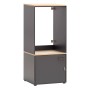 Schildmeyer Waschmaschinenschrank-Set Solea, 2-teilig, anthrazit mit Holzdekor.
