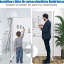 Costway Doppelseitiges Mobiles Whiteboard mit Rollen Weiß 120 x 80 cm_3