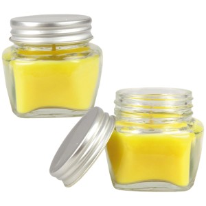 2er Pack HS Candle Duftkerze Macaron Mint & Limes im Glas mit Deckel.