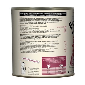 Lucky Jim Hunde-Nassfutter Adult Rind & Hirsch, 800g Dose. Alleinfutter für Hunde.