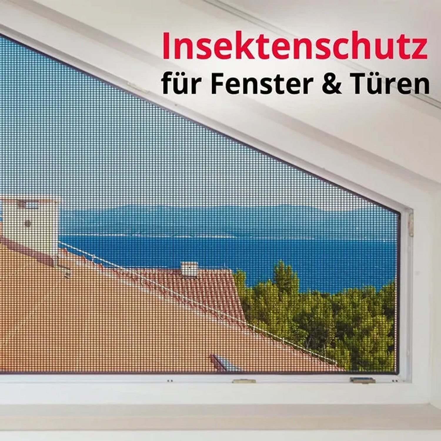 Zuschneidbares KARAT Fliegengitter aus Fiberglas für Fenster und Türen, Maschen schützen vor Insekten.