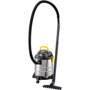 CMI Nass- und Trockensauger 20 l mit Edelstahlbehälter, Saugrohr und Kombibürste.