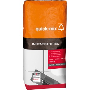 Sack Innenspachtel Extraklasse, 20 kg, von Quick-Mix für glatte Wände im Innenbereich.