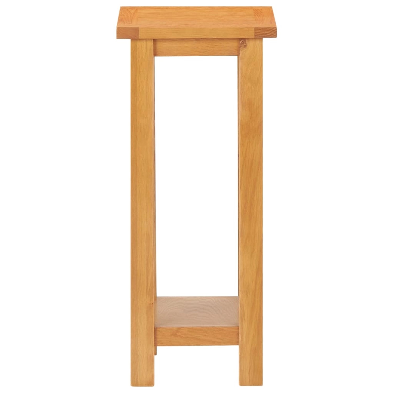 vidaXL Beistelltisch aus Eiche Massivholz, 27x24x55 cm, mit Ablage.