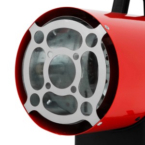 EBERTH Gasheizgebläse 50kW, rote Heizkanone mit Schutzgitter.