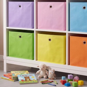 Sekey Aufbewahrungsboxen 6er Set Stoffboxen Faltboxen aus Vliesstoff mit Griff 33x33x33cm 6 Farben Bunt Regalbox für Kallax Regal Spielzeug Kleidung
