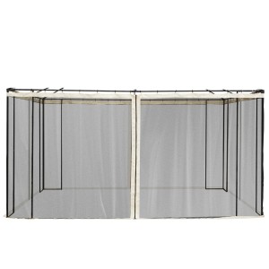 Outsunny Moskitonetz für Pavillon, Polyester/Nylon, schwarz, 352x207cm. Insektenschutz für entspannte Stunden im Freien.