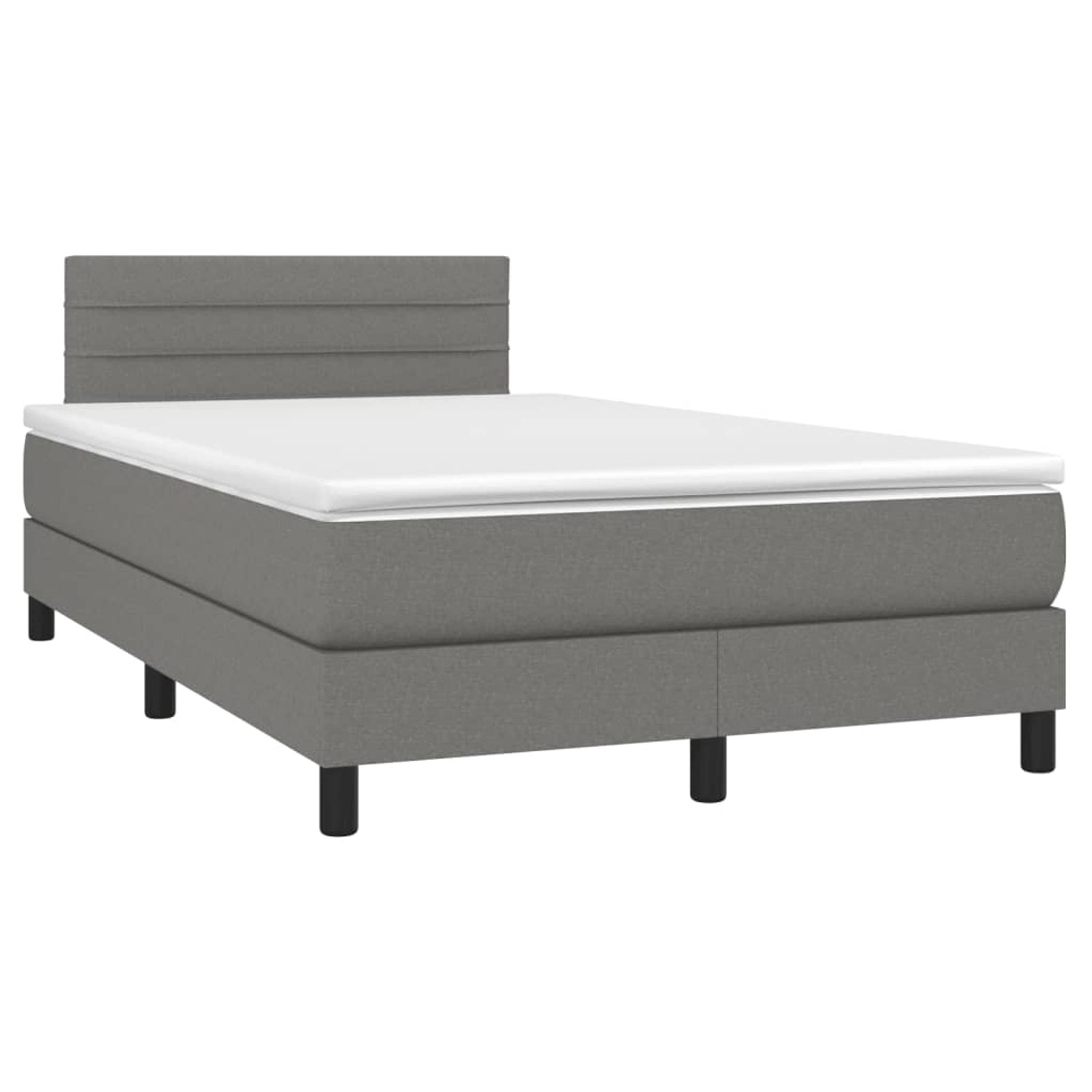 vidaXL Boxspringbett mit Matratze Dunkelgrau 120x190 cm Stoff 3269731 günstig online kaufen