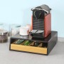 SoBuy Schubladenbox FRG280-SCH mit Kaffeemaschine. Aufbewahrungsbox aus Bambus und MDF.