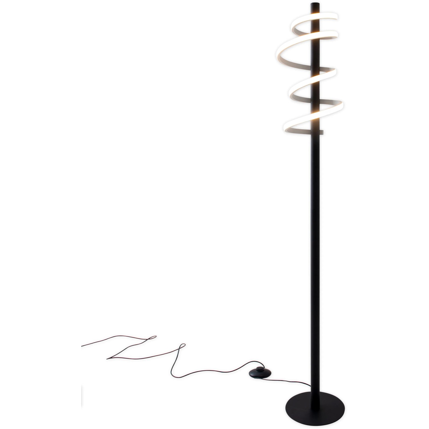 Näve LED Stehleuchte Belleza, 140 cm, Design-Stehlampe mit spiralförmigem Leuchtkörper.