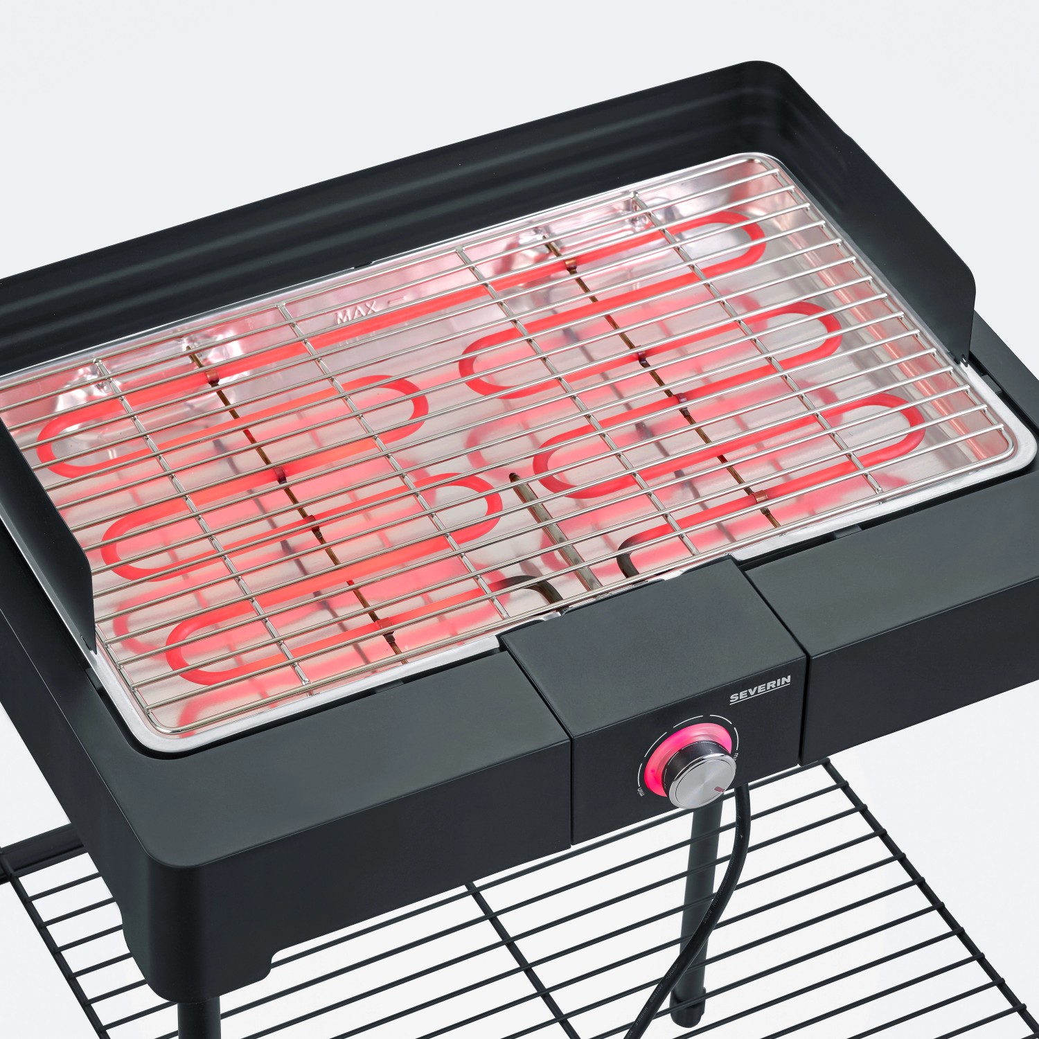 Severin Standgrill PG 8566 mit Grillrost, 2300 W, Elektrogrill für drinnen und draußen.