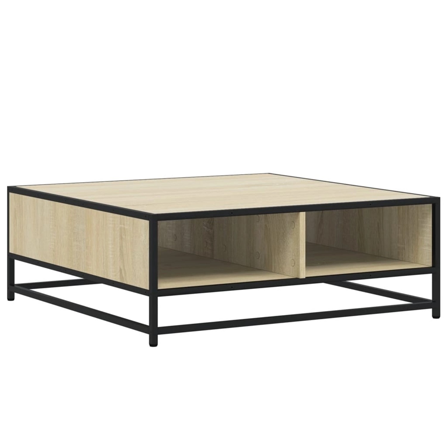 vidaXL Couchtisch Sonoma-Eiche 80x80x30 cm Holzwerkstoff und Metall 848770 günstig online kaufen