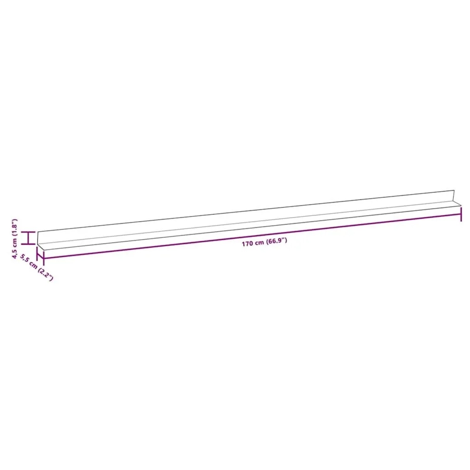 vidaXL Winkelleisten 5 Stk WPC 170 cm Grau 45019_9