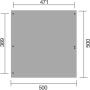 Draufsicht Weka Doppelcarport 616 A mit Rundbogen, Maße 500x500 cm.