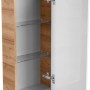 Offener Fackelmann Bad-Hängeschrank Milano Asteiche, 30 cm breit, mit zwei Einlegeböden.